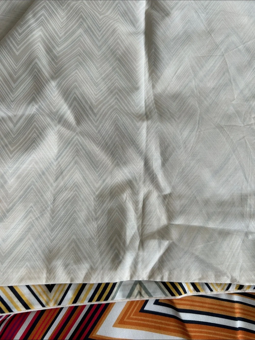 Missoni Home TREVOR Queen Duvet  & Shams Multicolor Chevron Bedding Set NEW $810